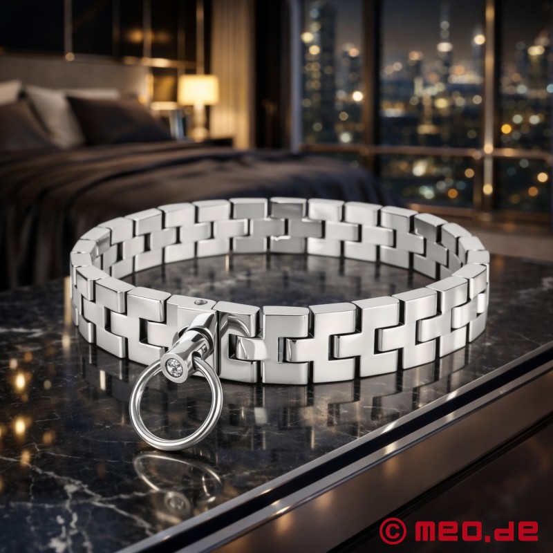 Spartacus™ BDSM Collar - Metal Bondage Collar with O-Ring - 1