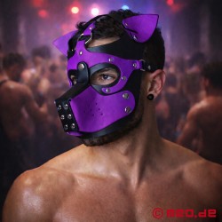 Playful Pup Hood - Maske in schwarz/violett - Thumbnail