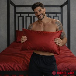 Sheets of San Francisco - Αδιάβροχη μαξιλαροθήκη - κόκκινο - Thumbnail