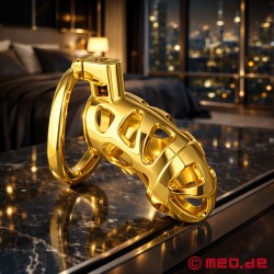 Nopacha AurumLock™ - The Golden Chastity Cage for Men Who Crave Control - Thumbnail