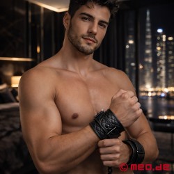 Handfesseln aus Leder - Black Diamond™-Serie von MEO®