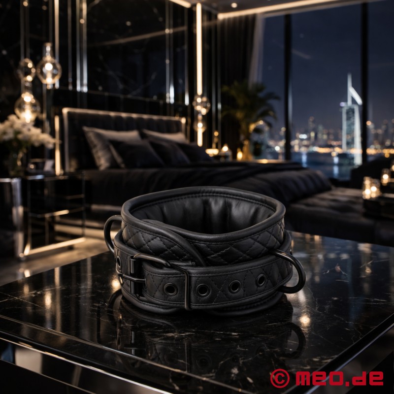 Kožený obojek BDSM - řada Black Diamond™ od MEO® - 1