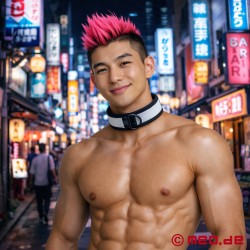 Grey BDSM Collar Made of Neoprene - Thumbnail