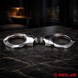 Stainless Steel Handcuffs – Heavy Duty Dr. Sado BDSM Cuffs for Total Control - Thumbnail