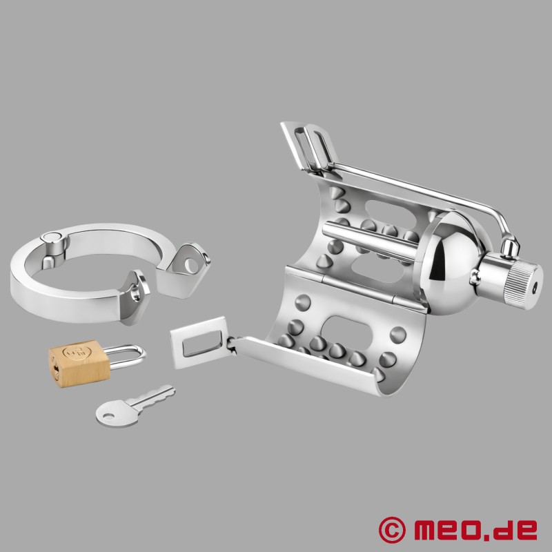 NoPacha® InfernoCage™ - klatka na penisa z kolcami i penis plugiem - 2