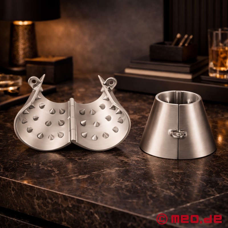  Iron Maiden 2.0 – Spiked Testicle Prison & Ball Stretcher by Dr. Sado - 1