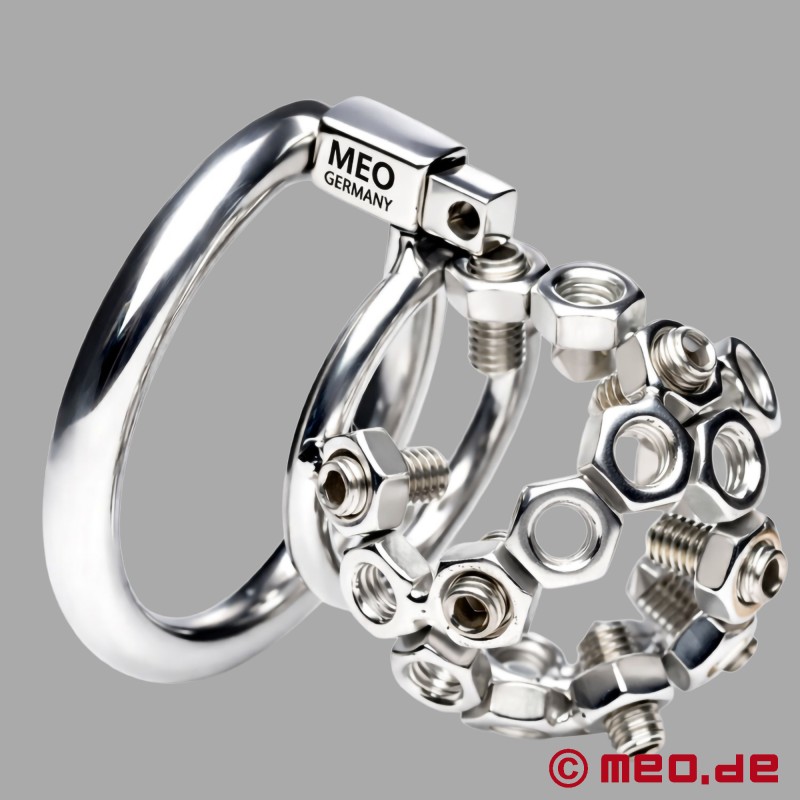 Bolted Chastity Cage with Spikes - 3