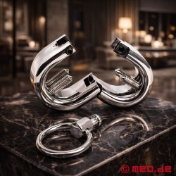 IronBite™ - BDSM ball stretcher con pinchos y anillo tórico - Thumbnail