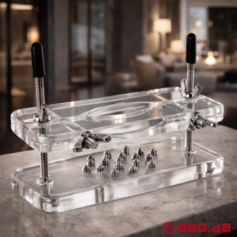 Dr. Sado Ball Butcher - Adjustable Acrylic Testicle Press for CBT - 1