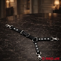 Connettore in pelle regolabile a 3 punti - Collezione Bondage Venezia