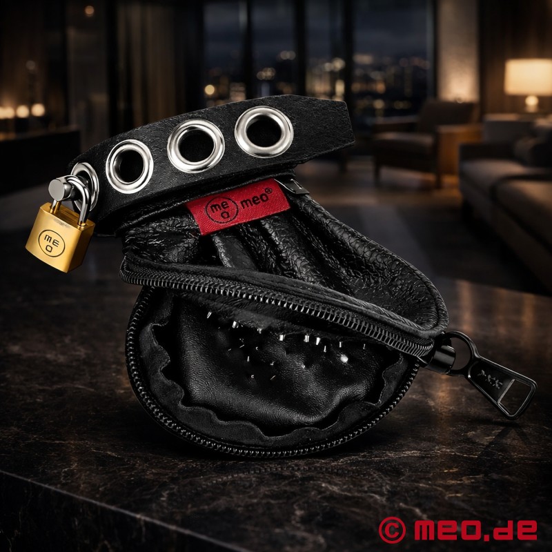 NoPacha Punisher 2.0 - Lockable Chastity CBT Pouch with Internal Spikes by MEO - 1