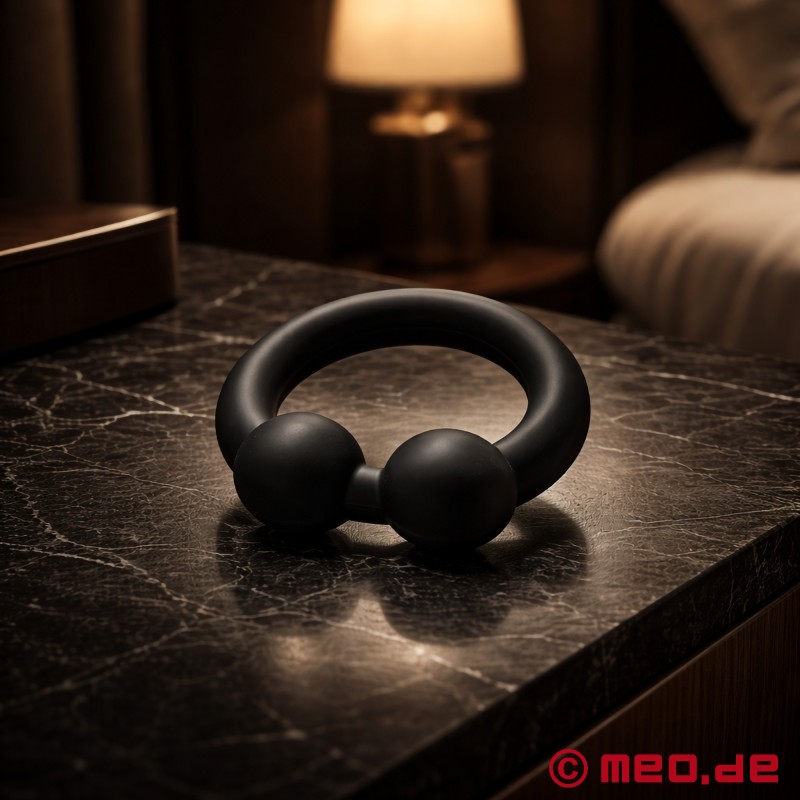 Black BullRing™ by Cazzomeo® - Den ultimata cockringen för hårda erektioner - 1