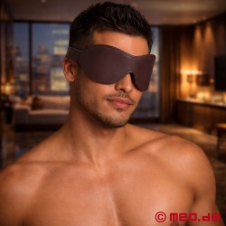 Lyxig ögonmask för bondage i läder, Bohème-kollektionen - Thumbnail