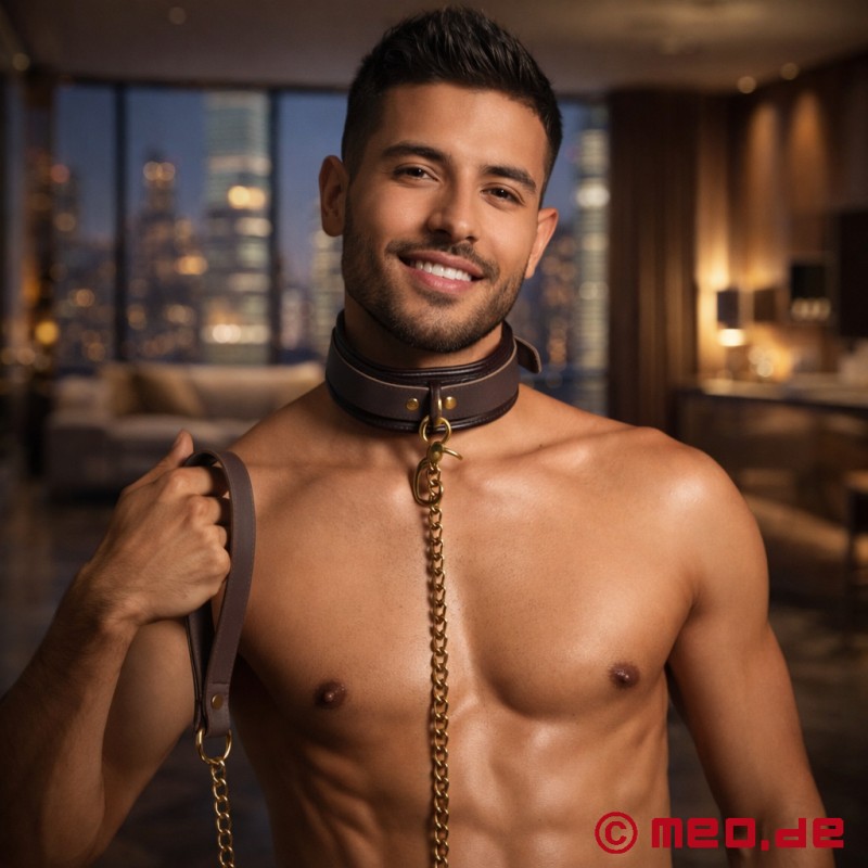 Trela de couro luxuosa, coleção Bohème - 1