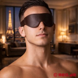 Edle Bondage-Augenbinde aus Ziegenleder, Faubourg-Kollektion - Thumbnail