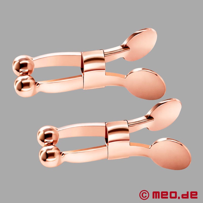 Zaciski BDSM od Dr Sado - w kolorze różowego złota - 3