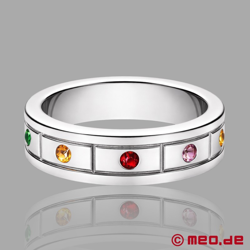 Lujoso anillo para el pene con cristales de joyería - 3