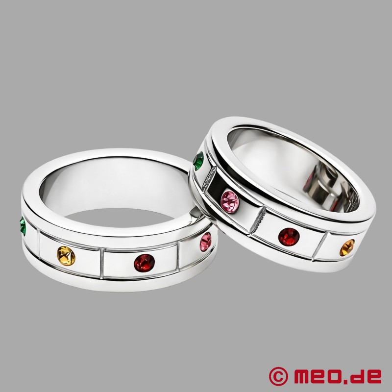 Lujoso anillo para el pene con cristales de joyería - 4