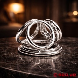 CobraCage™ by Cazzomeo® - Üçlü paslanmaz çelik Cock Ring