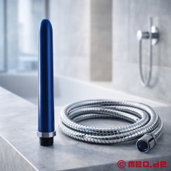 Silicone Anal Douche with Shower Hose "The Cleaner Set" - 15 cm - 5.9 inches