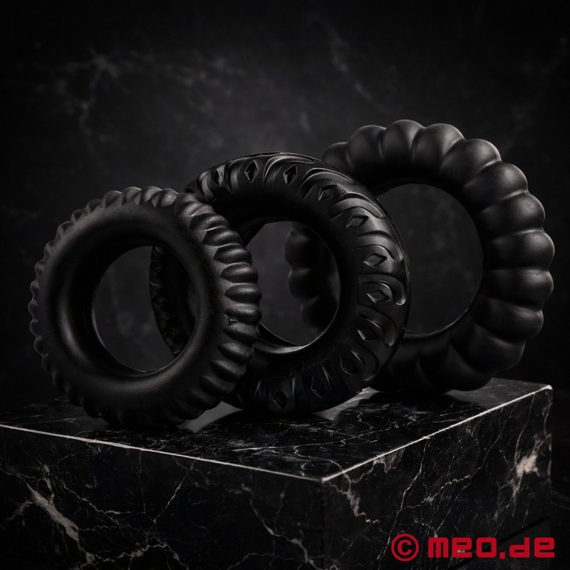 CAZZOMEO Cock Ring Set - набор из трех силиконовых колец для члена - 1