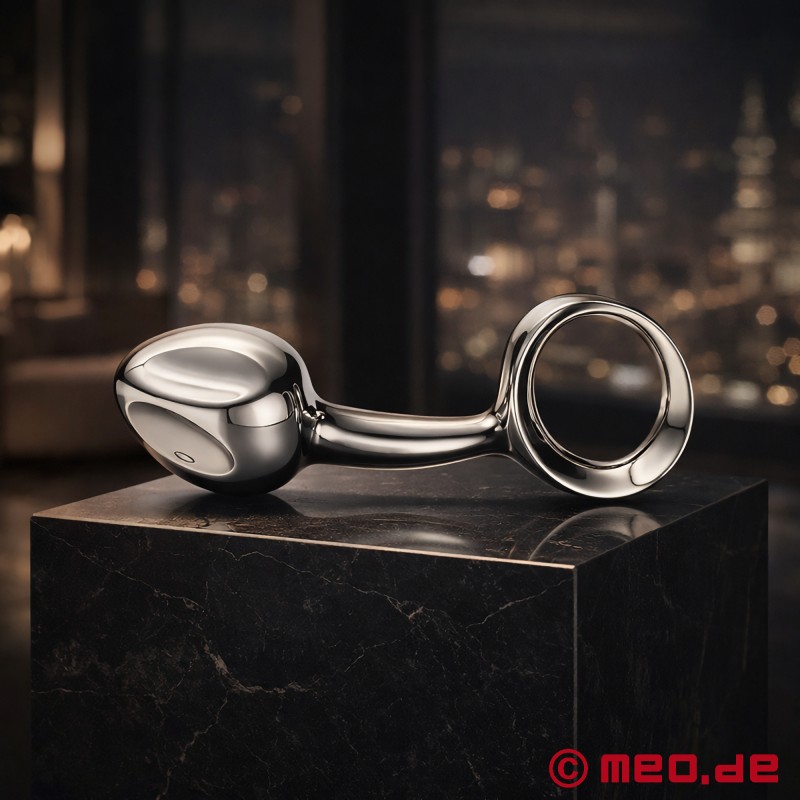 Edelstahl-Prostatastimulator mit Griff - Dr. Cock by MEO® - 2