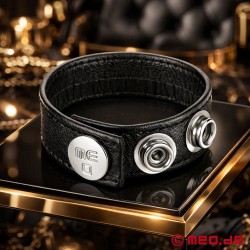 Cockring regolabile in pelle - nero - HankyCode™ - Thumbnail