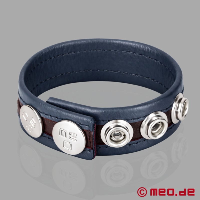 Anillo de pene de cuero ajustable - gris - HankyCode™ - 2