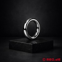 Metalinis penio žiedas - "Cock Ring ClassicSteel" - Klasikinis tarp penio žiedų - Vidutinio svorio versija - Thumbnail