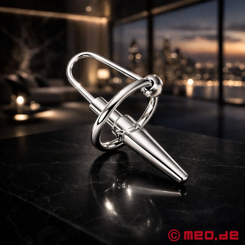 LittleFucker™ - Penis plug en acier inoxydable avec anneau pour le gland - 1