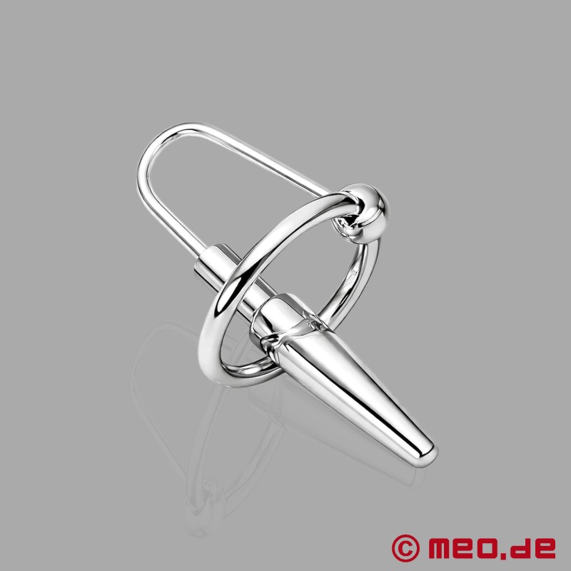 Penis plug LittleFucker™ cu inel pentru gland din oțel inoxidabil - 2