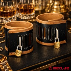 Lockable Leather Wrist & Ankle Restraints - Dr. Sado PsychoSlave, Berlin BDSM Gear - Thumbnail