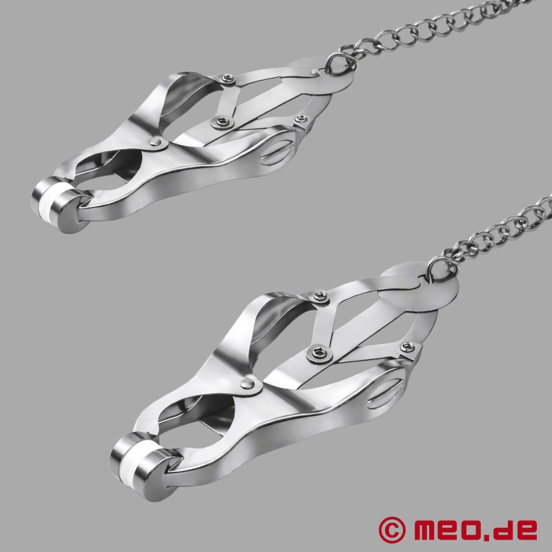 CloverGrip™ by MEO® - 带链条的可调节乳头夹 (rǔtóu jiā) - 4