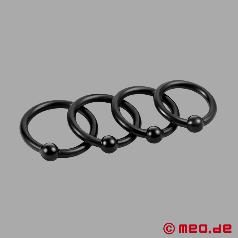 Inele pentru gland - set de 4 - silicon - 3