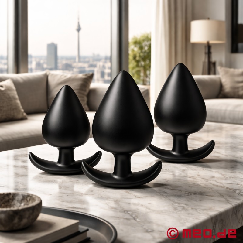 Anal Flat Rate™ da MEO® - Conjunto de 3 plugs anais de silicone - 1