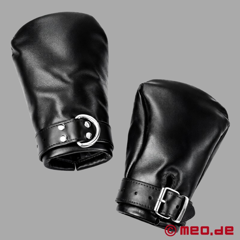 Bondage Fist Mitts de cuero de PU - 3