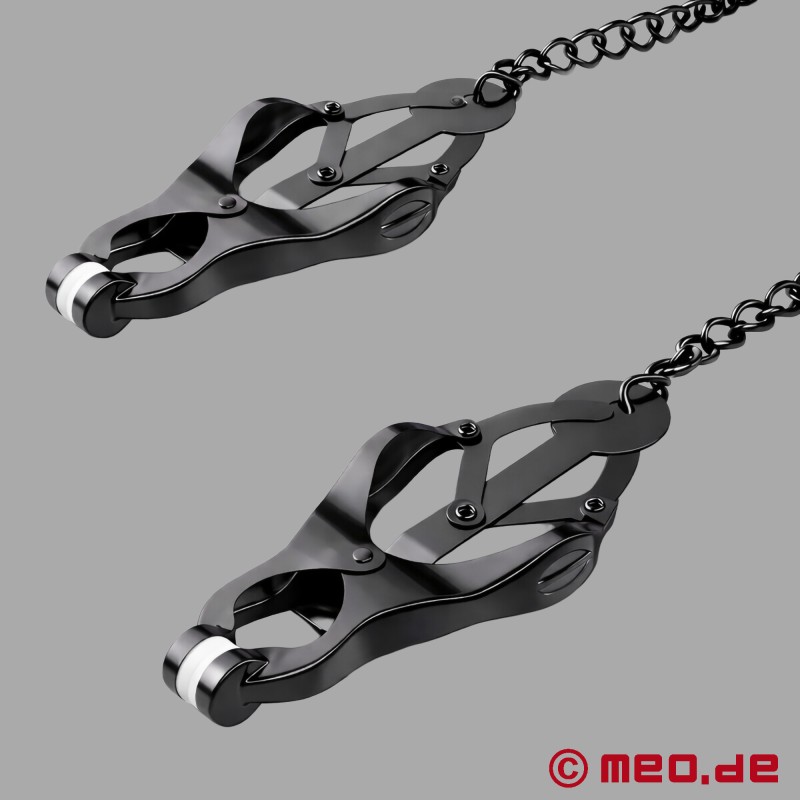 Japanische Nippelklemmen - Schwarze Clover Clamps - BDSM Klassiker - 5