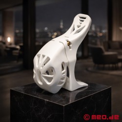 Cage de chasteté NoPacha® Ventra™, blanche, courte - Thumbnail