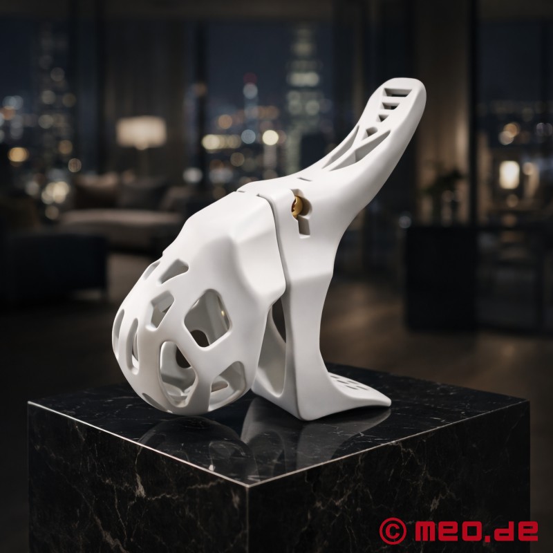 NoPacha® Ventra™ Chastity Cage - White, Long - 1