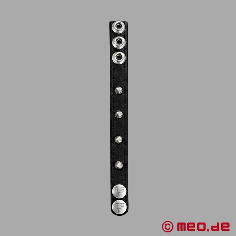 CAZZOMEO® nahk-Cock Ring naastudega - 4