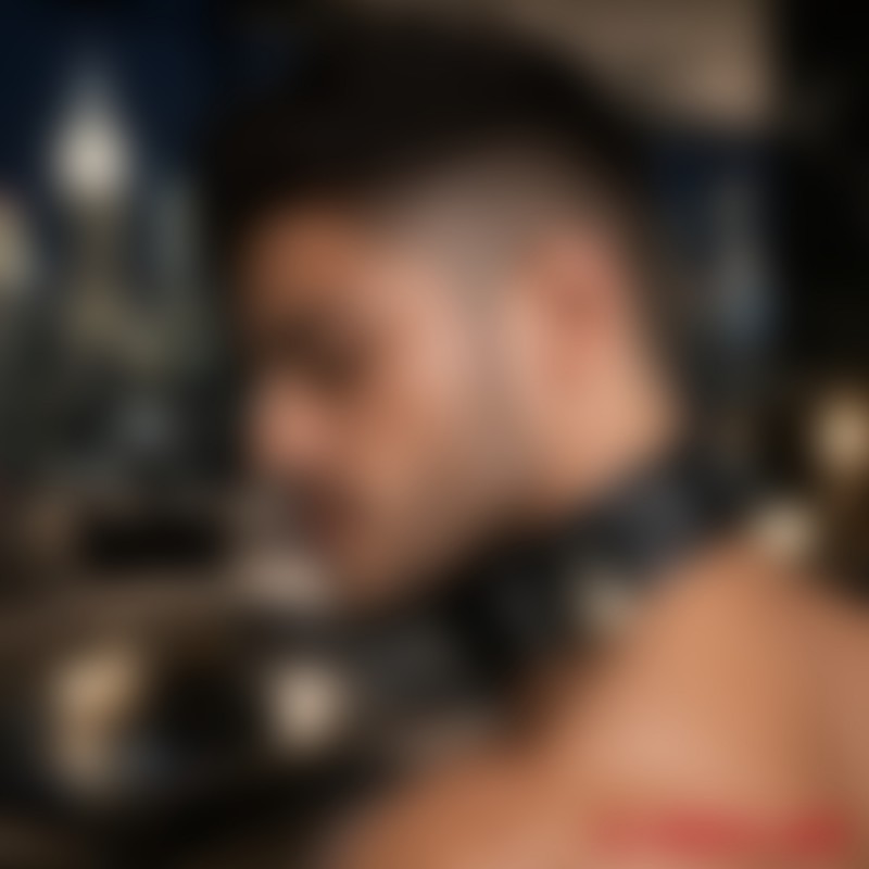  Lukittava nahkainen bondage-kaulus - leveä muotoilu, korkea käyttömukavuus - 5