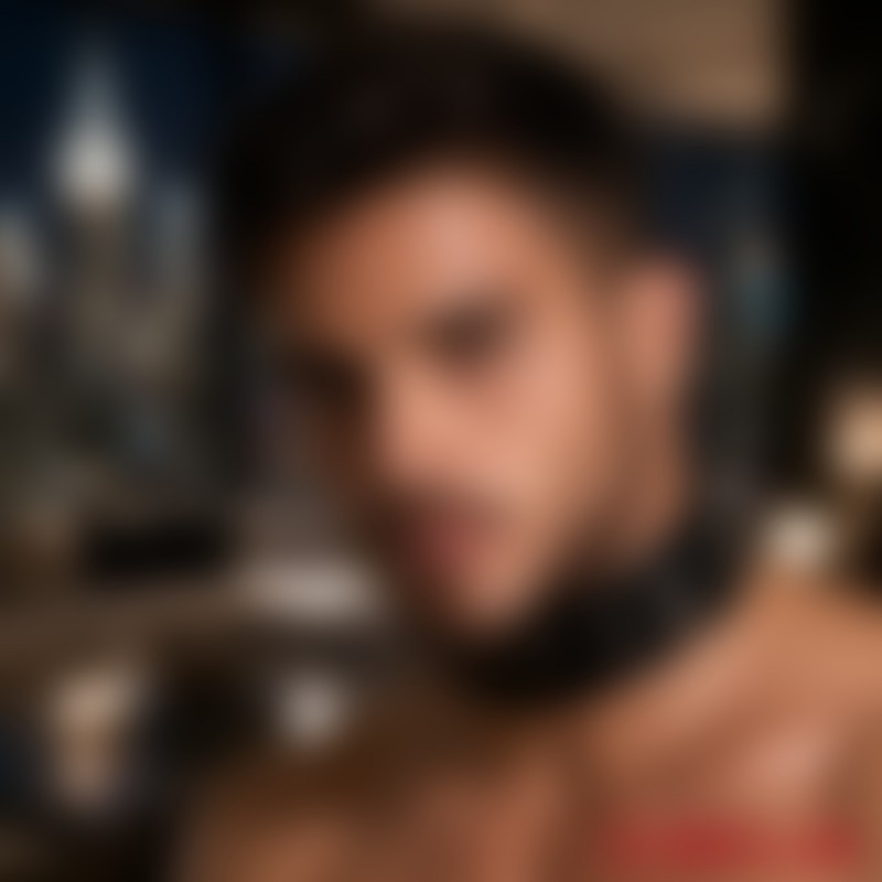 Collare bondage bloccabile in pelle - versione ampia - 6