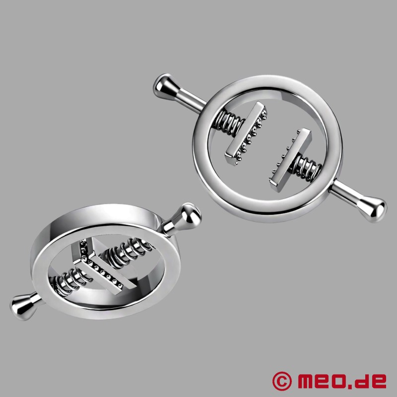 IronMaiden™ - Mellbimbócsipeszek a MEO®-tól - fém bilincsek piercing kinézettel - 4