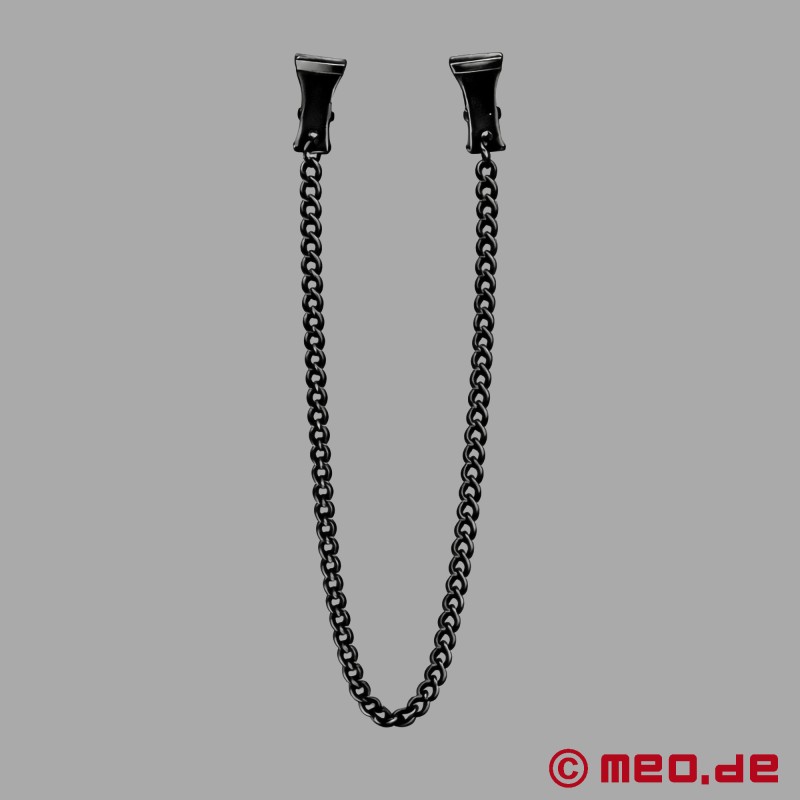 Schwarze Nippelklemmen mit Kette - Sadomaso - 4