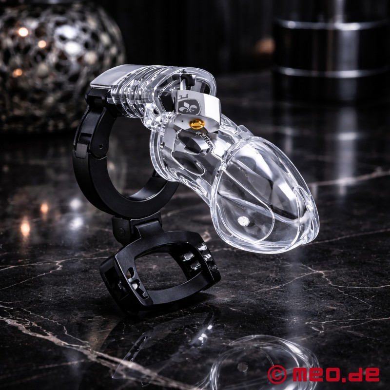 Mystim Pubic Enemy™ No. 3 - E-stimulācijas šķīstības būris ar CBT - 1