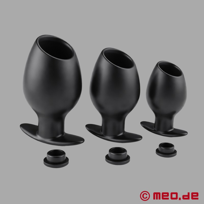 Tunnel Butt Plug 24/7 - Voluminous Silicone Anal Tunnel Plug with Closing Plug - 9