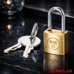 Lille, ens hængelås med nøgle - bondage-tilbehør