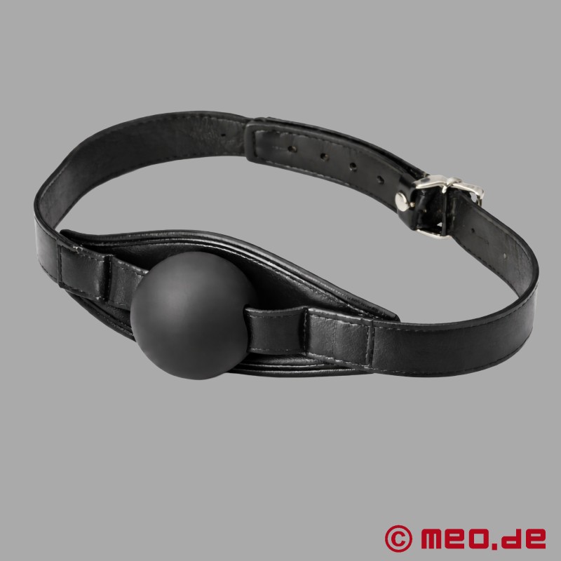 Maschera per bocca con bavaglio con pallina nera - 6