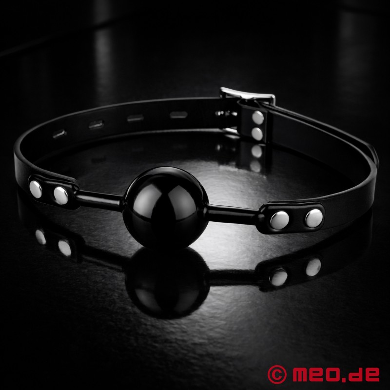Black Silicone Ball Gag - Lockable BDSM Gag by MEO® - 1