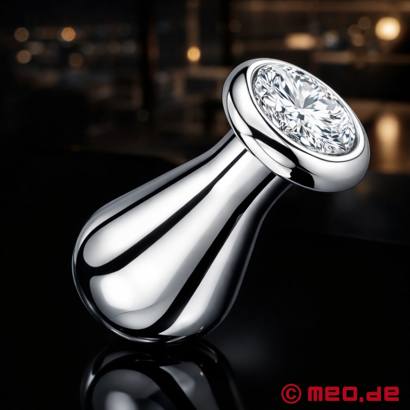AssSteroid™ de MEO® - Dop anal metalic cu cristal de bijuterii - 4